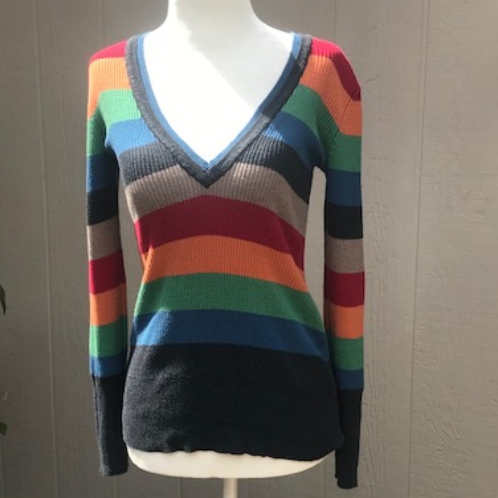 Multi-Color Striped Sweater from Pout.